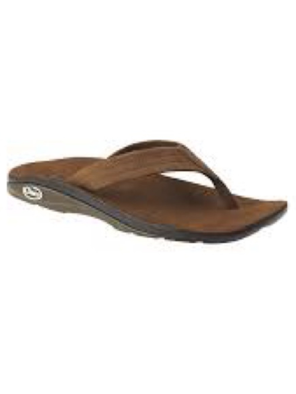 Chaco brown leather flip-flop sandals Chaco logo women’s size 8